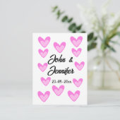 Carte Postale style de texte simple et blanc mariage (Debout devant)