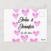 Carte Postale style de texte simple et blanc mariage (Dos)