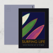 Carte Postale style de vie de surf (Devant / Derrière)