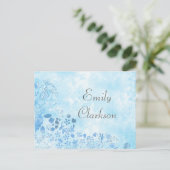 Carte Postale Style d'eau d'hiver bleu (Debout devant)