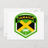 Carte Postale Style du logo du drapeau jamaïcain (Devant / Derrière)