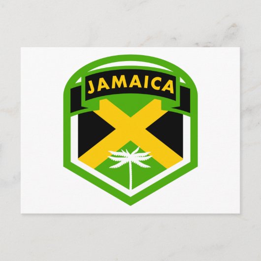 Carte Postale Style du logo du drapeau jamaïcain (Devant)
