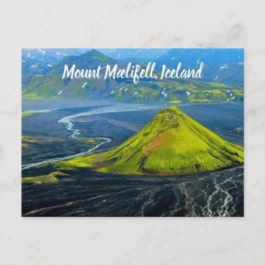 Carte Postale Style du Mont Mæ lifell Islande (Devant)