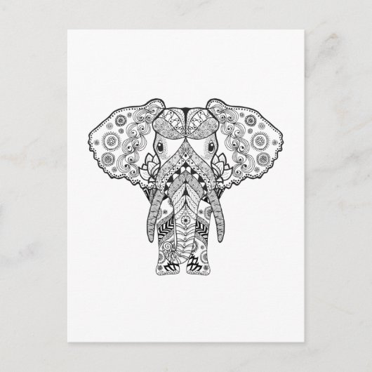 Carte Postale Style Elephant (Devant)