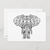 Carte Postale Style Elephant (Devant / Derrière)