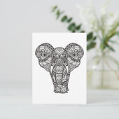 Carte Postale Style éléphant décoratif (Debout devant)
