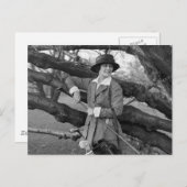 Carte Postale Style féminin dans l'attrait du golf, début des an (Devant / Derrière)