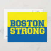Carte Postale Style graphique Boston Strong (Devant / Derrière)