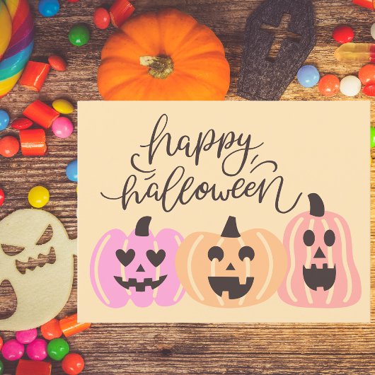 Carte Postale Style moderne Happy Halloween Typographie