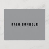 Carte Postale Style moderne Nom de recherche | Gris et noir (Devant)