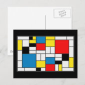 Carte Postale Style mondrien (Devant / Derrière)