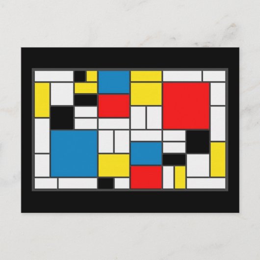 Carte Postale Style mondrien (Devant)