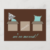 Carte Postale Stylé Moving Boxes Moving Faire-part (Devant)