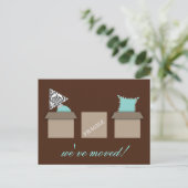 Carte Postale Stylé Moving Boxes Moving Faire-part (Debout devant)