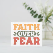 Carte Postale Style rétro | La foi sur la peur (Debout devant)