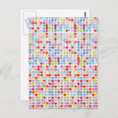 Carte Postale Style Rhinestones en mosaïque multicolore (Devant / Derrière)
