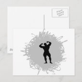 Carte Postale Style Scribble Bodybuilding (Devant / Derrière)
