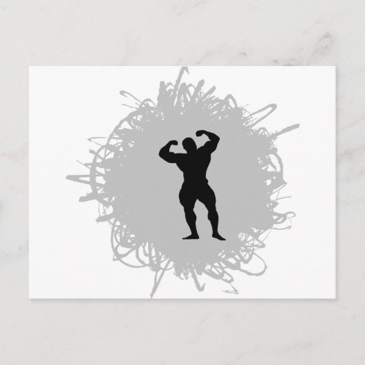 Carte Postale Style Scribble Bodybuilding (Devant)