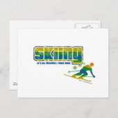 Carte Postale Style ski vintage (Devant / Derrière)