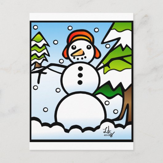 Carte postale style Snowman Tiffany (Devant)
