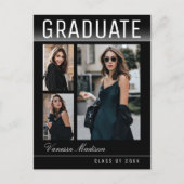 Carte Postale Style tendance moderne 3 Photo Collage Graduation (Devant)