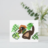 Carte Postale Style Terrier st Patrick irlandais (Debout devant)