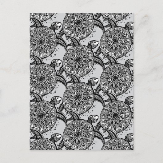 Carte Postale Style Turtle Motif (Devant)