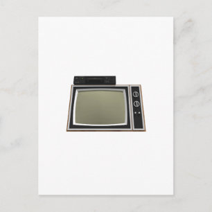 Carte Postale Style TV et magnétoscope des années 80 : Modèle 3D