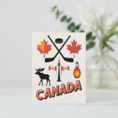 Carte Postale Style vectoriel des icônes nationales du Canada Vi (Debout devant)