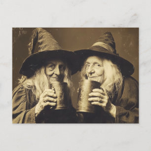 Carte Postale Style Victorian Witch Sepia Portrait 10