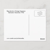 Carte Postale Style vintage 1932 (Dos)