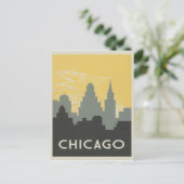 Carte Postale Style vintage Chicago Skyline (Debout devant)