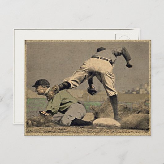 Carte Postale Style Vintage de baseball (Devant / Derrière)
