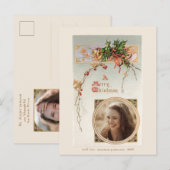 Carte Postale Style Vintage élégant Holly et photo (Devant / Derrière)
