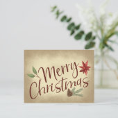 Carte Postale Style vintage Joyeux Noël (Debout devant)