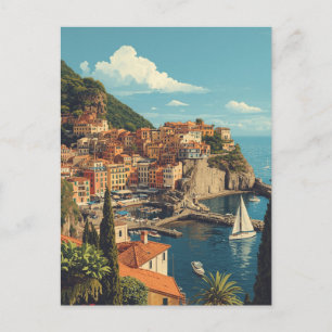 Carte Postale Style Vintage Portofino Gênes Italie