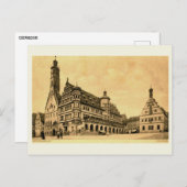 Carte Postale Style Vintage Rothenburg Allemagne (Devant / Derrière)