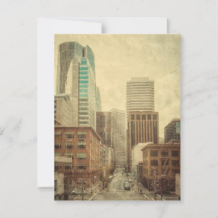 Carte Postale Style vintage San Francisco centre-ville