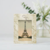 Carte Postale Style vintage Tour Eiffel (Debout devant)