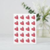 Carte postale stylée aquarelle rouge (Debout devant)