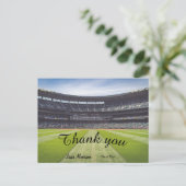 Carte postale stylée Simple Sporty Merci (Debout devant)