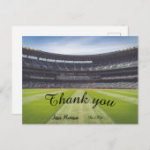 Carte postale stylée Simple Sporty Merci (Devant / Derrière)