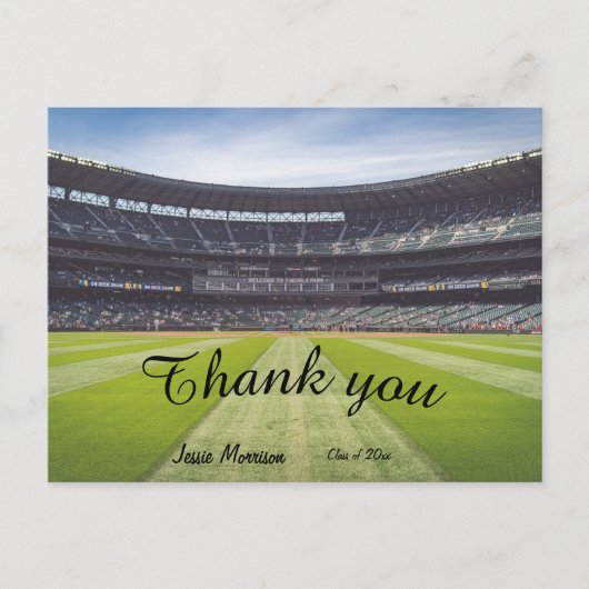 Carte postale stylée Simple Sporty Merci (Devant)