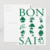 Carte Postale Styles de base de l'arbre Bonsai (Devant / Derrière)