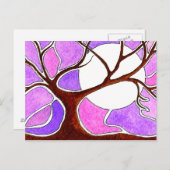 Carte Postale Stylet aquarelle et arbre d'encre (Devant / Derrière)