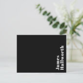 Carte Postale Stylish Editable Retro Modern Name (ou autre texte (Debout devant)