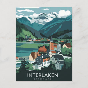 Carte Postale Styliste Interlaken Suisse