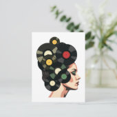 Carte Postale Stylized Retro Vinyl Record Poster Art (Debout devant)