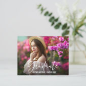 Carte Postale Stylo à encre de calligraphie Faire-part de gradua (Debout devant)