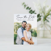 Carte Postale Stylo À Encre De Calligraphie Moderne Enregistrer  (Debout devant)